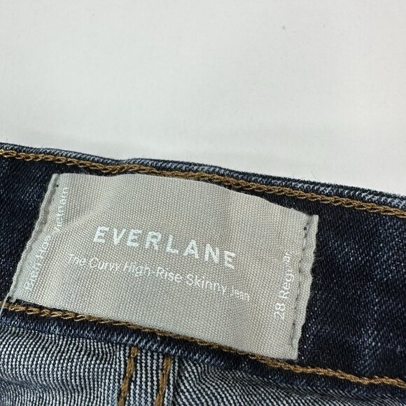 Everlane Women’s Blue The Curvy High-Rise Skinny Minimalist Jean W28/L27.25 - Picture 5 of 14